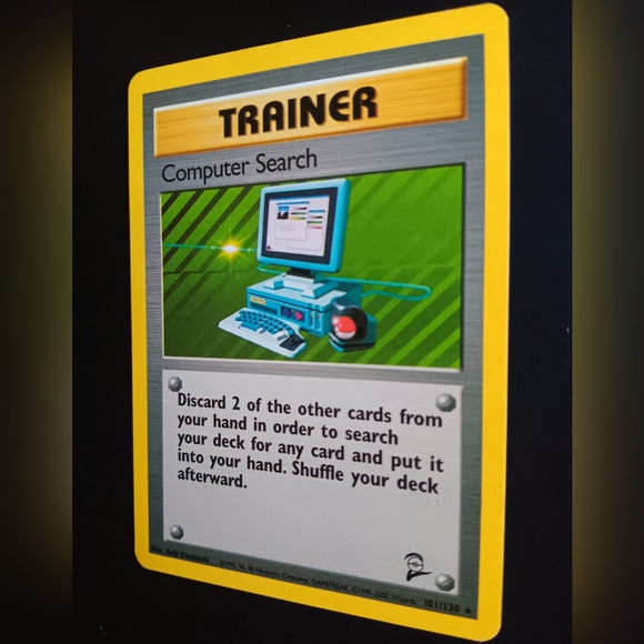Computer Search Trainer Pokemon Card - Base Set 2 - 101/130 Rare Non-Holo - Picture 5 of 9